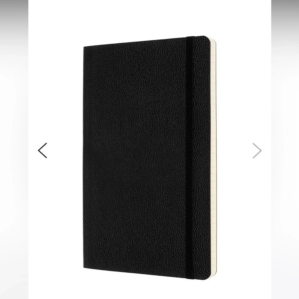 NIB Moleskine Limited Collection Leather Large Ruled Soft Cover Notebook Black